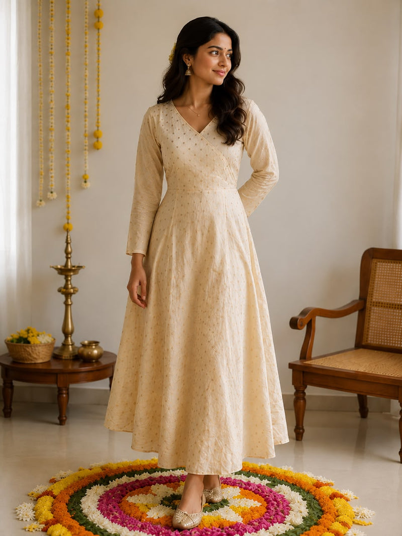 Cream and Gold Gown