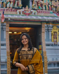 Mustard Chettinad Cotton kurta with Dupatta