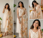 Ivory Bloom Cotton Kurta Set