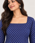 Royal Blue Cotton Short Top