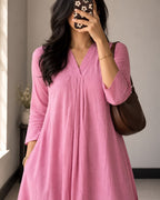 Pink Cotton-Linen Co-ord Set