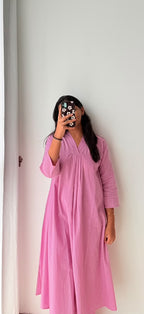 Pink Cotton-Linen Co-ord Set