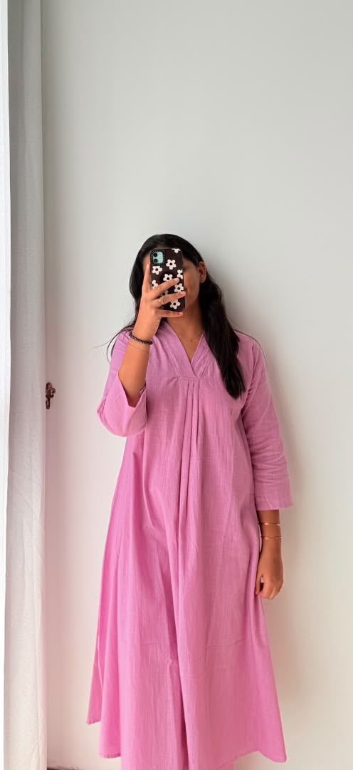 Pink Cotton-Linen Co-ord Set