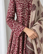 Maroon Heritage Anarkali