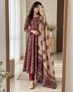Maroon Heritage Anarkali