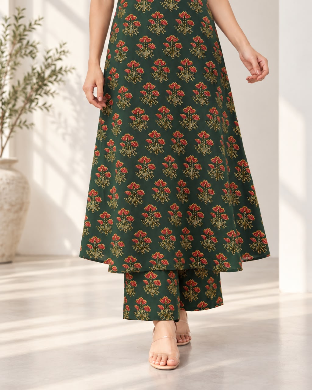 Emerald Green Floral Co-Ord Set