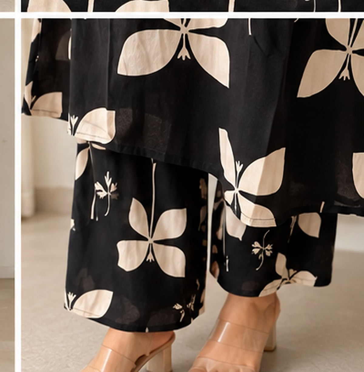 Monochrome Floral Co-Ord set