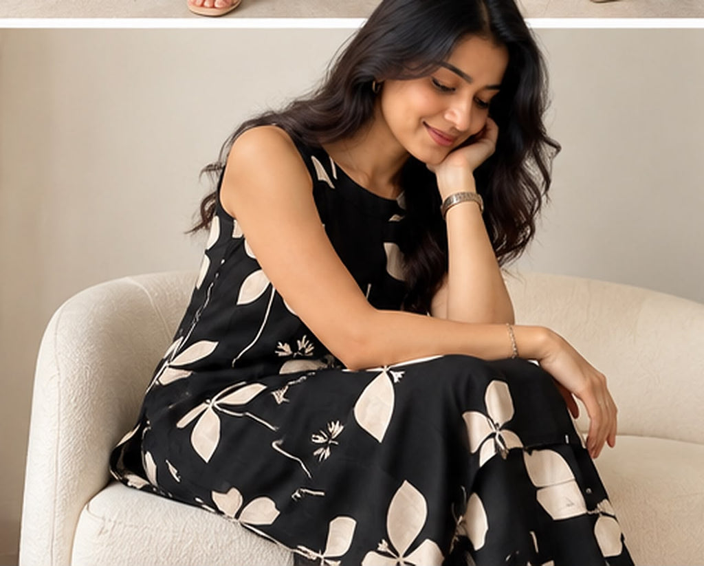 Monochrome Floral Co-Ord set