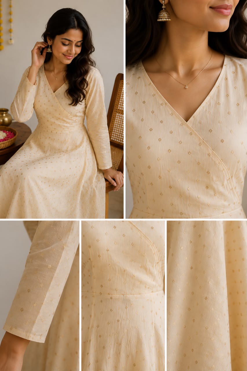 Cream and Gold Gown