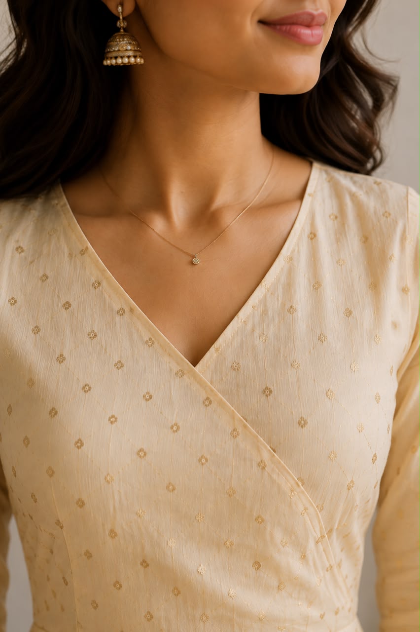 Cream and Gold Gown