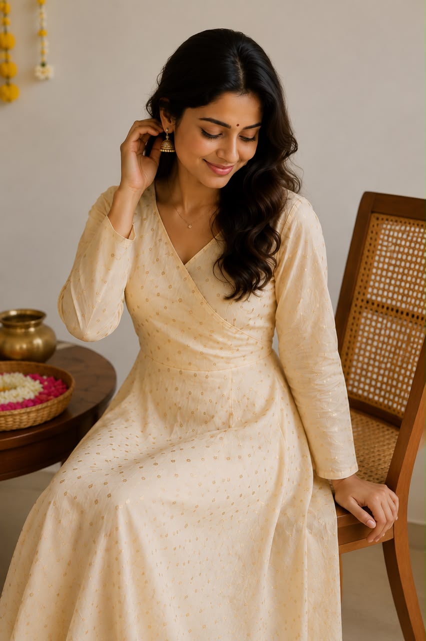 Cream and Gold Gown