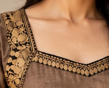 Grey Narayanpet Anarkali set