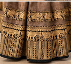 Grey Narayanpet Anarkali set
