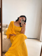 Golden Mustard Yellow Premium Palazzo Set