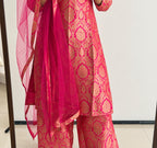 Cherry Banarasi Brocade Suit Set