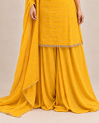 Golden Mustard Yellow Premium Palazzo Set