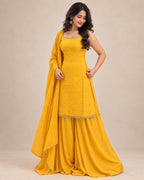 Golden Mustard Yellow Premium Palazzo Set