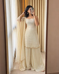Soft Ivory Cream Premium Palazzo Set