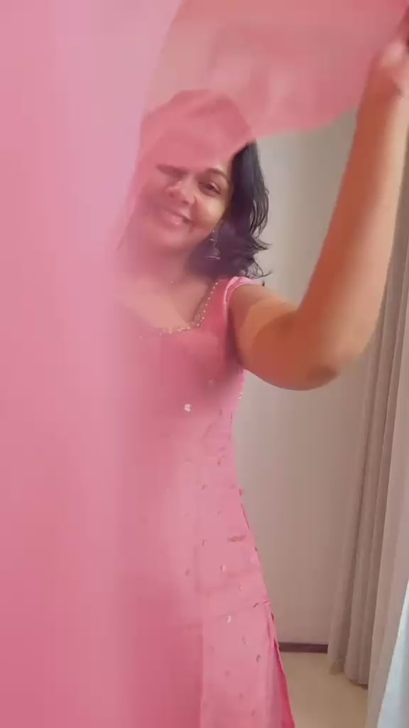 Pastel Pink Premium Palazzo Set