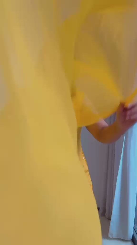 Golden Mustard Yellow Premium Palazzo Set